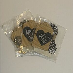 Heart Tags with Twine - Black and Brown